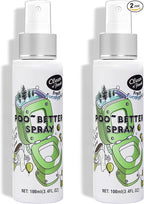 Clean-n-Fresh Toilet Spray, Poop Spray Eucalyptus Scent, 100% Natural Plant Essential Oil Bathroom Air Fresheners Spray, 400 Plus Uses, Long Lasting Odor Eliminator, 2 Pack