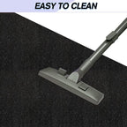 Custom Size Backed Non-Slip Area Rugs Runner, Easy Clean, Waterproof Runner Rugs for Hallway Entryway, Kitchen, Laundry, 2FT x 38FT, Black