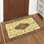 Topllen Washable Area Rug - 5'x7' Boho Living Room Rug, Non-Slip Soft Rugs Indoor for Bedroom Dining Room Office, Vintage Throw Large Carpet Stain Resistance (Red, 5x7ft)