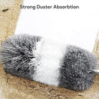 DELUX Microfiber Feather Duster,7 PCS Reusable Bendable Washable Cobweb Duster with 100 inches Extra Long Extension Pole for Cleaning Ceiling Fan, High Ceiling, Blinds, Furniture & Cars