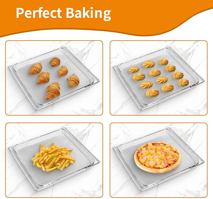 Air Fryer Oven Basket Replacement Baking Trays for Ninja Foodi DT251 DT201 Series Air Fryer Oven, Mesh Basket，Air Fryer Accessories for Ninja Foodi 10-in-1 Smart XL Air Fry Oven