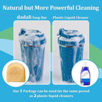 dadali Natural Solid Dish Soap Bar 25oz (Pack of 5) – Biodegradable Dish Soap Block, Eco-Friendly, Zero Waste, Gentle on Skin, Safe Cleaner for Dishware, Fruits, and Vegetables, Lemon Essential Oil.