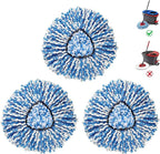 BonusLife 3-Pack Mop Head for O-Ceda RinseClean Spin Mop Refill 2-Tank System Only Easy Cleaning Microfiber Replacement