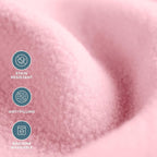 Bare Home Polar Fleece Blanket - Throw - Light Pink - Warm & Cozy - Premium Fleece - Blanket for Bed, Sofa, Camping, Travel and Cold Nights - Lightweight (Throw, Light Pink)