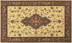 Topllen Washable Area Rug - 4'x6' Boho Living Room Rug, Non-Slip Soft Rugs Indoor for Bedroom Dining Room Office, Vintage Throw Carpet Stain Resistance (Red, 4x6ft)