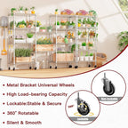 PrimeZone 4 Pack Steel Storage Wire Shelving 5 Tier Metal Shelves with Wheels,Adjustable Kitchen Utility Shelving Unit,Pantry Rack Rolling Metal Shelf Laundry,Chrome 24" Wx18 Dx75 H