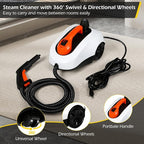 Dyna-Living Steam Cleaner 1800W Steamer for Cleaning 5 Bar Steamer Cleaner for Car Detailing 320°F High Temperature High Pressure Steamer for Carpets Floor with 1.8 L Inner Water Tank