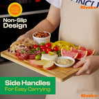 Riveira Wood Cutting Board – Gourmet Bamboo Grandeur: 30 x 20 Cutting Boards For Kitchen – Natural Wooden Cutting Boards For Kitchen – Innovative Juice Grooves Bamboo Cutting Board