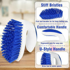 PHYEX 2 Pack Scrub Brushes, Cleaning Brush with Stiff Bristles, Handheld Scrubber for Bathroom, Shower, Tile, Carpet, Bathtub & Floor