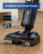 Tineco Floor ONE S7 Stretch Ultra Cordless Wet Dry Vacuum Cleaner, 180°Lay-Flat Anti-Tangle Design, 50 Minutes Runtime, 185℉ Flashdry Self-Cleaning, Dual-Sided Edge Cleaning Floor Cleaner