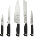 Mercer Culinary M20000 Genesis 6-Piece Forged Knife Block Set, Tempered Glass Block,Black