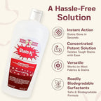 Stain Remover, Effectively Eliminates Stains from Wine, Berries & Blood on Colorfast Fabrics, Carpets, Upholstery & Jewelry, Fragrance & Dye-Free, Bleach-Free, Peroxides & Phosphates, 16 oz
