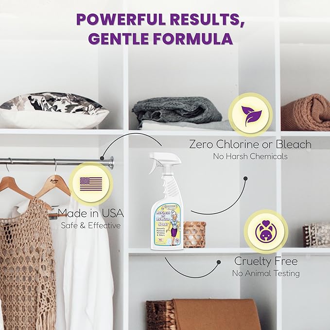 Grandma's Secret ReFresh N ReWear Spray - Instantly Removes Wrinkles & Odors - Wrinkle Release, Fabric Refresher Spray, Chlorine, Bleach and Toxin-Free - 16 Ounce