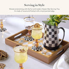 MACKENZIE-CHILDS Wooden Tray with Handles, Rectangular Tray for Serving, Queen Bee