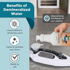 Steam & Go Demineralized Water for Steam Cleaner - PVC-Free Floor Cleaning Solution Compatible for All Steam Mops - Multi-Surface Cleaner for Home Surfaces - Tropical Bloom Scent, 32 oz (Pack of 12)