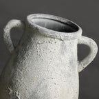 Ceramic Rustic Vase, 9.05 inch Farmhouse Flower Vase with 2 Handles, Decorative Pottery Flower Vases for Home Decor, Living Room Shelf Decor, Enterway, Table