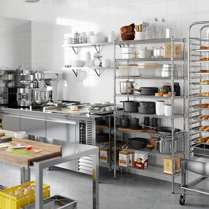 14" Deep x 36" Wide x 74" Height Wire Shelving Kit | 8-Tier | NSF Commercial Storage Rack Unit