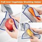 COBETE Non Scratch Wire Dishcloth,Double-Layer Wire Dishwashing Rags for Wet and Dry,Wire Miracle Cleaning Towels and dish Cloths Multipurpose For Washing Dishes,Cookware, Sinks,Stove Tops,10Pack Blue