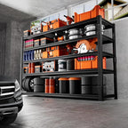 Storage Shelves Heavy Duty 3 PCS, 60" L x 24" W x 78" H Garage Storage Shelves Unit Loads 3700LBS, 5-tier Adjustable Metal Industrial Utility Shelf Rack for Kitchen, Laundry Room, Warehouse, Basement