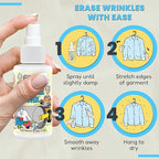 Grandma's Secret Wrinkle Remover Spray - Easily Removes Wrinkles & Odors - Wrinkle Release, Fabric Refresher Spray, Chlorine, Bleach and Toxin-Free - 3 Ounce