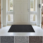 iCustomRug Entryway Door Mat – 3x6ft Black, Indoor/Outdoor, Non-Slip Rubber Backing, Low-Profile All-Weather Carpet, Non-Shedding & Easy Care, Entryway Mat Ideal for High Traffic Areas