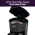 Mr. Coffee Black Coffee Maker, 12 Cups, with Auto Pause and Glass Carafe, Perfect for Home and Office Use