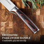 KEEMAKE Carving Knife for Meat - Razor Sharp 8 Inch Slicing Knife with High Carbon Stainless Steel Blade, Brisket Knives Meat Cutting Knives with Ergonomic Pakkawood Handle and Gift Box