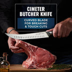 Cutluxe Butcher Knife Set – BBQ Brisket, Breaking & Boning Knife – Slicing Carving Knife Set for Meat Cutting, Ultra Sharp German Steel, Full Tang, Ergonomic Handles – Artisan Series
