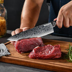 Chef Knife 8 Inch, Professional Kitchen Knife 67 Layers VG10 Damascus Cutting Knife Chopping for Home Kitchen Wood Handle, Full Tang, Gift Box