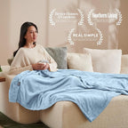 Bare Home Fleece Blanket - Throw/Travel - Ultra-Soft Lightweight for Bed, Sofa, and Couch - Luxury Microplush - Cozy Warm Blanket (Throw/Travel, Light Blue)