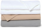 Threadmill Luxury Cotton Blankets for Queen Size Bed | All-Season 100% Cotton Queen Size Blanket | Aster Jacquard Cozy Lightweight, Soft Breathable Coverlet fits Full Size Bed, 90x92 | White