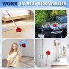 6 Pack Mop Replacement Heads Compatible with Oceda RinseClean 2-Tank System - Includes 2 Mop Scrub Brush Head, Microfiber Mop Refills, Easy Cleaning Mop Head Replacement