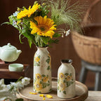 Levvohd Autumn Ceramic Vase Set of 3, Vintage Small Vases for Decor Home Your Kitchen Bedroom Living Room Bathroom Shelf Centerpiece Table Decorations (H 9.5" + H7.7 + H5.9)