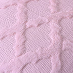 Set of 2 Soft Moroccan Throw Pillow Covers 16x16 Inch Plush Boho Decorative Pillow Cover Accent Cushion Case for Couch Sofa Bed, Light Pink