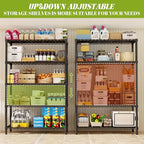 Storage Shelves, 36" L x 14" W x 72" H Heavy Duty Garage Wire Shelving Unit Loads 1750LBS, 5-Tier Adjustable Metal Industrial Utility Shelf Rack for Kitchen, Laundry Room, Basement