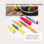 Zyliss Utility Kitchen Knives with Sheath Covers - Dishwasher Safe - Stainless Steel Kitchen Knives Perfect for Cutting Meat, Vegetables & Fruit - 3 Piece Paring Set