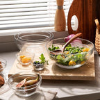 Sweejar 4 inch Small Glass Bowls Set, 7 oz Prep Bowls for Cooking, Small Bowls for Kitchen, Dessert Bowls for Ice Cream, 9 pack