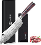 PAUDIN Meat Cleaver 8 Inch Butcher Knife, High Carbon Stainless Steel Cleaver Chef Knife, Sharp Kitchen Knife Heavy Duty Meat Cutting Knife, Wood Handle