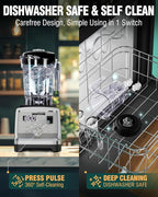 WantJoin Blender for Smoothies - 68oz Countertop Blender for Kitchen w/Powerful 1800W Copper Motor, 30000 RPM, 9 Speeds, Multi-Functional Smoothie Blender for Home & Commercial