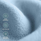 Bare Home Polar Fleece Blanket - Throw Blanket - Warm & Cozy - Premium Fleece - Blanket for Bed, Sofa, Camping, Travel and Cold Nights - Lightweight Blanket (Throw, Light Blue)