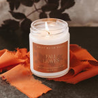 Sweet Water Decor Fall Candle - Apple, Cinnamon & Orange Scented Candles for Home - Long Lasting Candles 40 Hour Burn Time Soy Candle Wax - Perfect Candle Gift for Autumn - 9oz Patterned Jar Candles