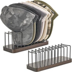 Mkono Hat Organizer for Baseball Caps, Set of 2 Hat Holder for 20 Baseball Caps, Tabletop Hat Rack Stand Hat Storage Display Baseball Cap Organizer for Desk Closet Shelf Dresser