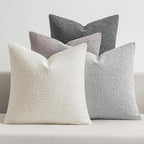 MIULEE Pack of 4 Decorative Textured Boucle Throw Pillow Covers 20x20 Inch Neutral Grey Accent Solid Pillow Cases Couch Cushion Covers for Modern Farmhouse Boho Chair Sofa Bed Livingroom Home Decor