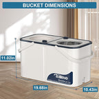 Spin Mop and Bucket System, Mop and Bucket Separate Clean and Dirty Water,4-Chamber Hardwood Floor Mop Household Cleaning Tools with 8 Microfiber Replacement Head Refill