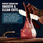 Cutluxe Butcher Knife – 10″ Bullnose Carving Knife, Forged High Carbon German Steel – Full Tang & Razor Sharp – Ergonomic Handle Design – Artisan Series