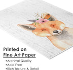 DREAM BIG PRINTABLES Woodland Animals Nursery Wall Art Prints (Set of 6) - Unframed - 8x10s | Farmhouse Boho Art - Great Baby Shower Gift - Unisex for Boys and Girls - Kids Bedroom Decor