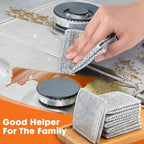 COBETE Non Scratch Wire Dishcloth,Double-Layer Wire Dishwashing Rags for Wet and Dry,Wire Miracle Cleaning Towels and Dish Cloths Multipurpose for Washing Dishes,Cookware, Sinks,Stove Tops,Pack of 10