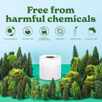 Caboo Tree Free Toilet Paper, Septic Safe Bath Tissue, Quick Dissolving 2 Ply Sheets - 300 Sheets Per Roll, 9 Double Rolls