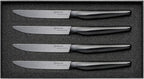 Kyocera 4-piece Ceramic Steak Knife Set, 4.5" Black