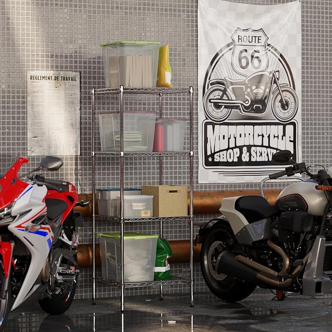 21" Deep x 24" Wide x 64" Height Wire Shelving Kit | 4-Tier | NSF Commercial Storage Rack Unit